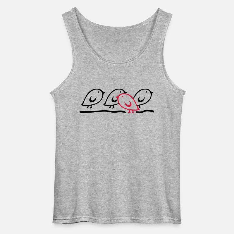 TWEETLERCOOLS - Gegen den Strom - Gildan Männer Tank Top - Grau meliert