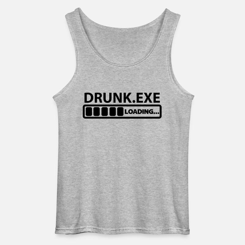 drunk exe loading - Gildan Men’s Tank Top - sports grey
