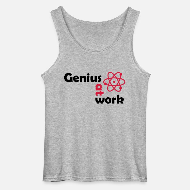 genius at work - Gildan Men’s Tank Top - sports grey