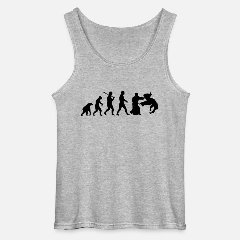 Evolution: Aïkido - Gildan Männer Tank Top - Grau meliert