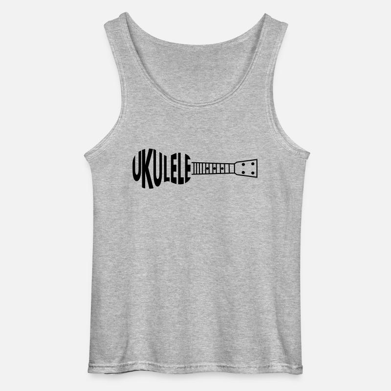 Ukulele Ukulele - Gildan Männer Tank Top - Grau meliert