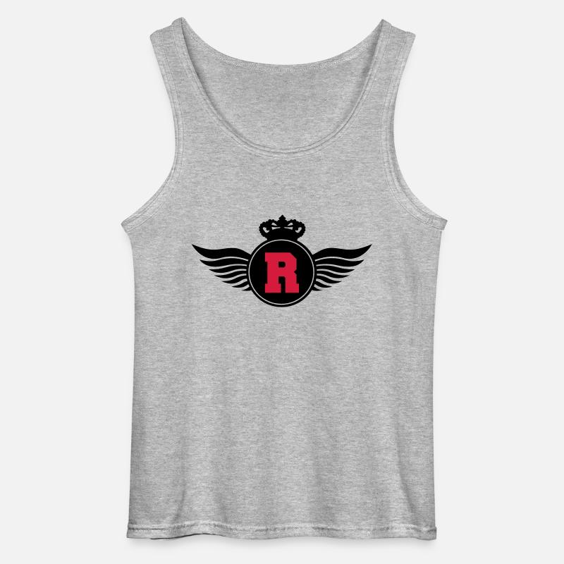r_letter_shield_c2 - Gildan Men’s Tank Top - sports grey