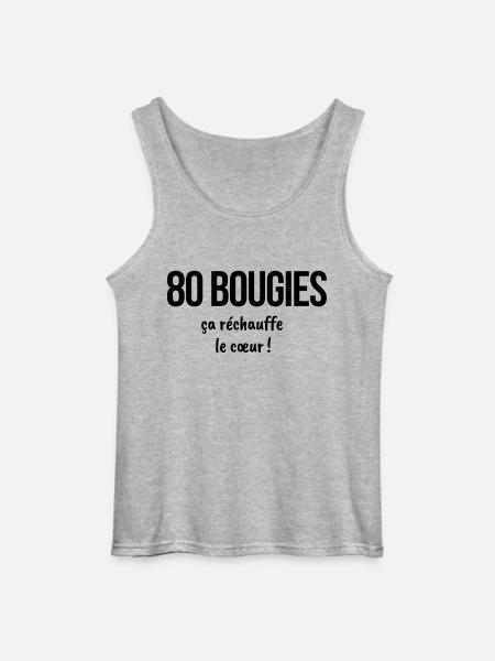 80 ans 03 - Débardeur Gildan Homme - gris chiné