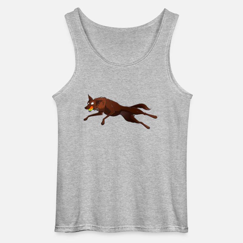 Kelpie Flyball - Gildan Männer Tank Top - Grau meliert