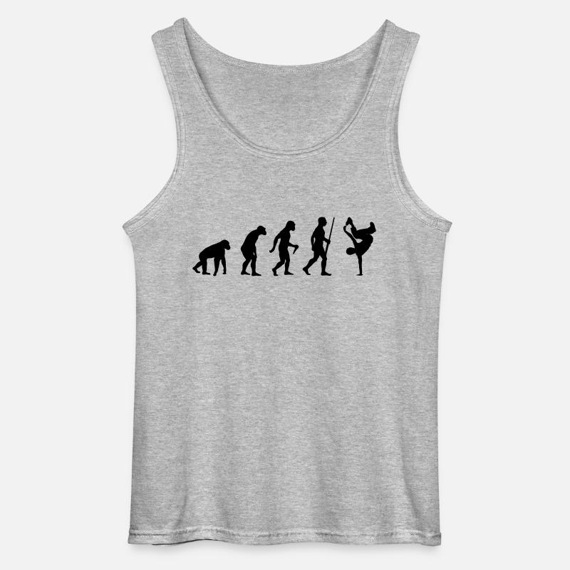 Breakdance Evolution - Gildan Männer Tank Top - Grau meliert