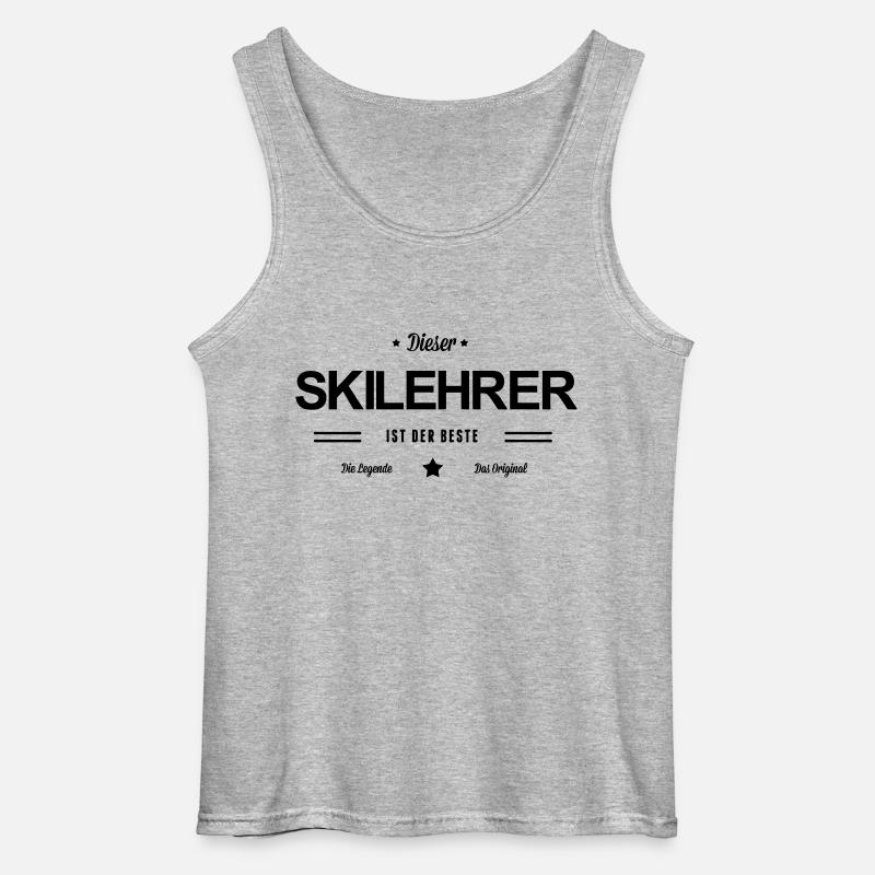 Bester Skilehrer - Gildan Männer Tank Top - Grau meliert