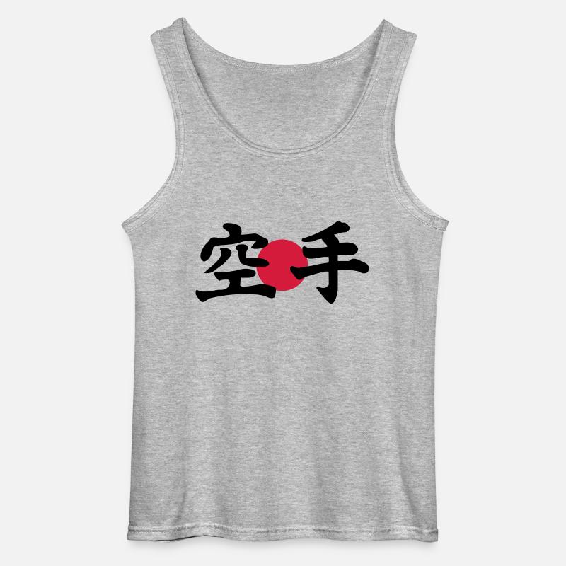 karate - Gildan Männer Tank Top - Grau meliert