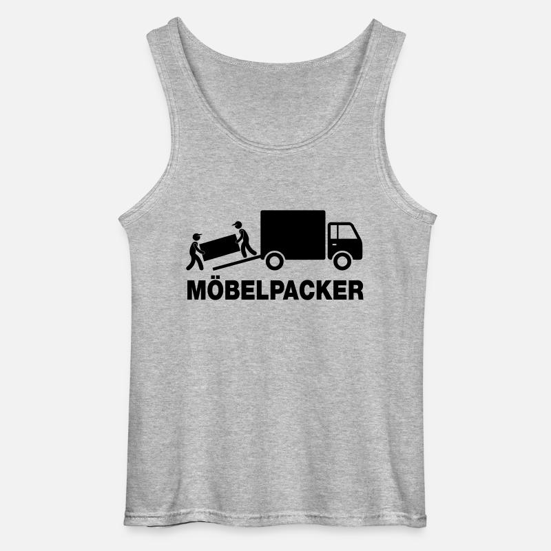 Möbelpacker_v1 - Gildan Männer Tank Top - Grau meliert