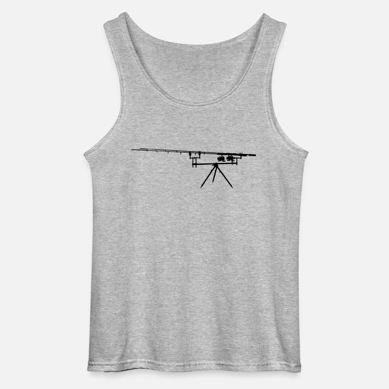 carp rods - Gildan Männer Tank Top - Grau meliert