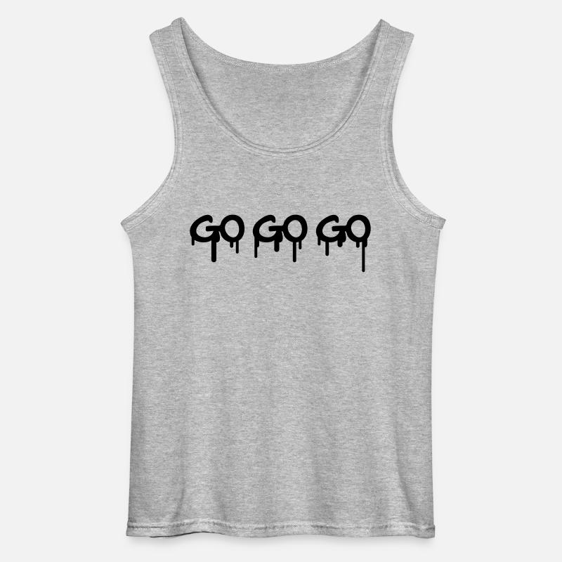 Go Go Go Graffiti - Gildan Männer Tank Top - Grau meliert