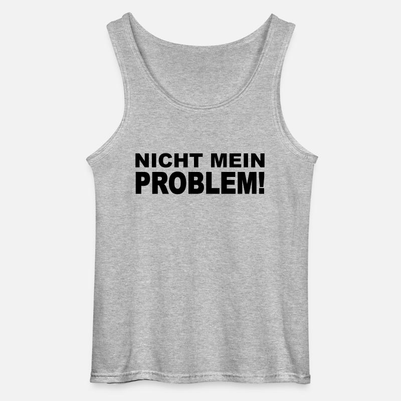 Nicht mein Problem! - Gildan Männer Tank Top - Grau meliert