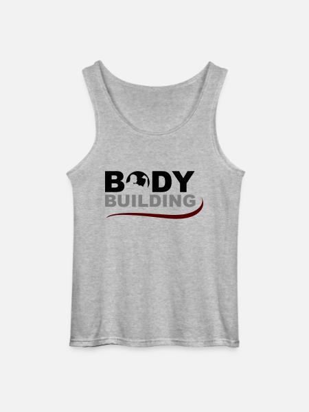 Bodybuilding - Gildan Männer Tank Top - Grau meliert