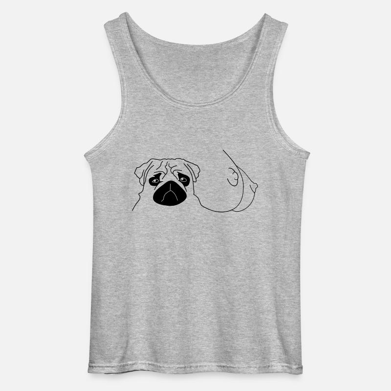Möpse - Gildan Männer Tank Top - Grau meliert