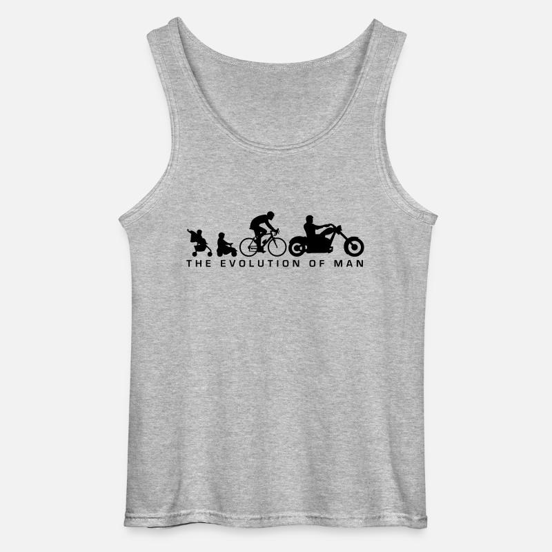 evolution_biker_022014_a_1c - Gildan Männer Tank Top - Grau meliert