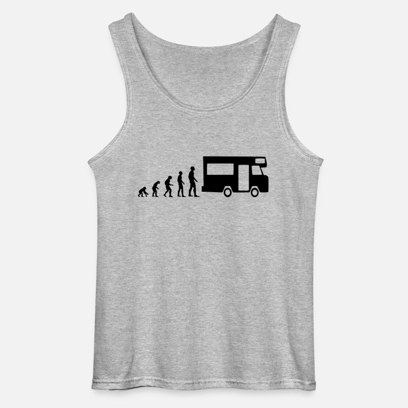 Wohnmobil Evolution - Gildan Männer Tank Top - Grau meliert