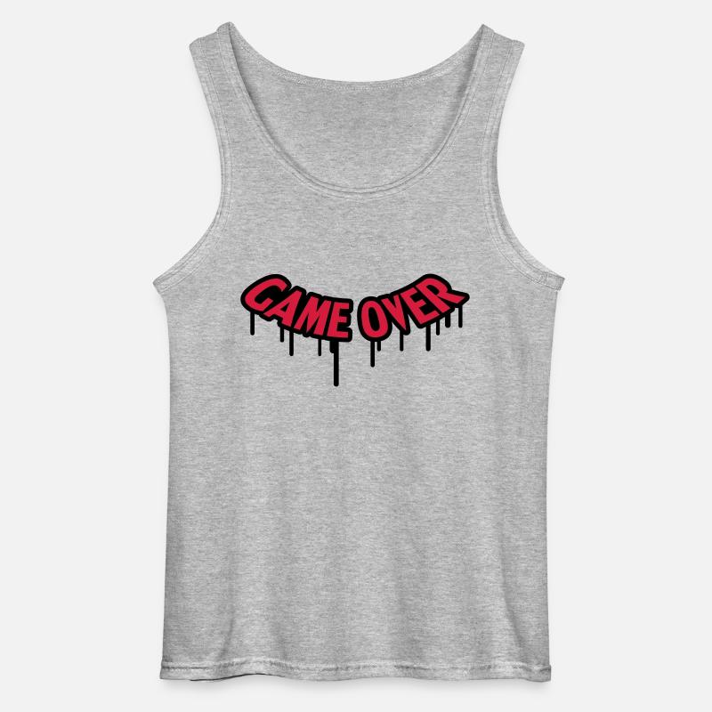 Game Over Graffiti - Gildan Männer Tank Top - Grau meliert