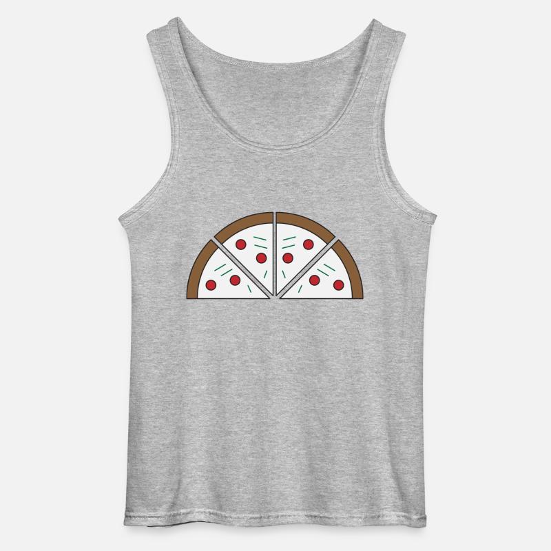 Bild von einer Pizza - Gildan Männer Tank Top - Grau meliert