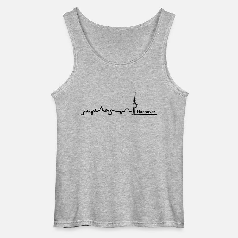 Hannover skyline - Gildan Männer Tank Top - Grau meliert