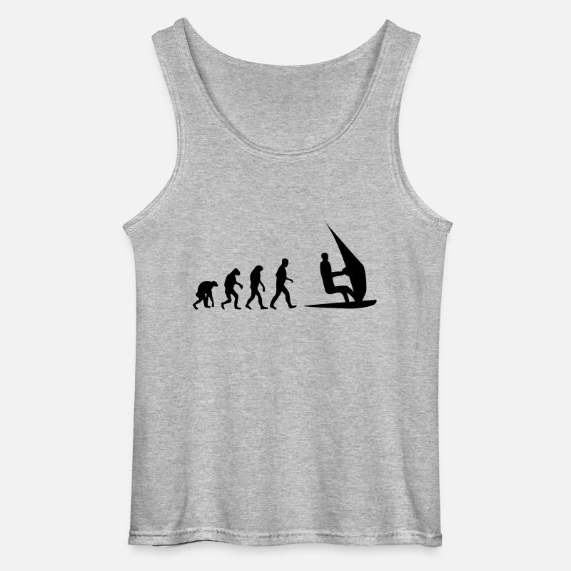 windsurf evolution - Gildan Männer Tank Top - Grau meliert