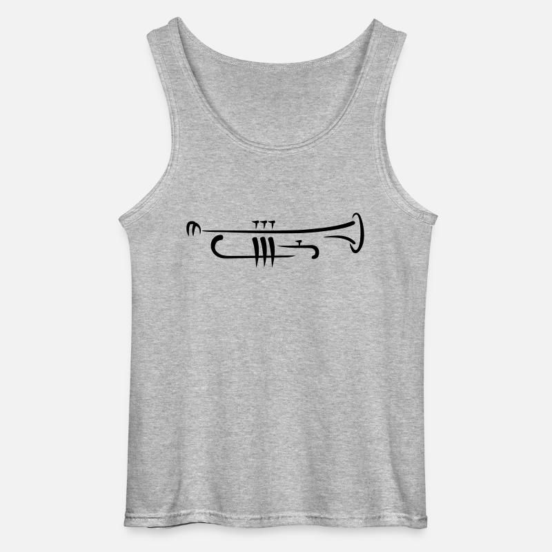Trompete - Gildan Männer Tank Top - Grau meliert