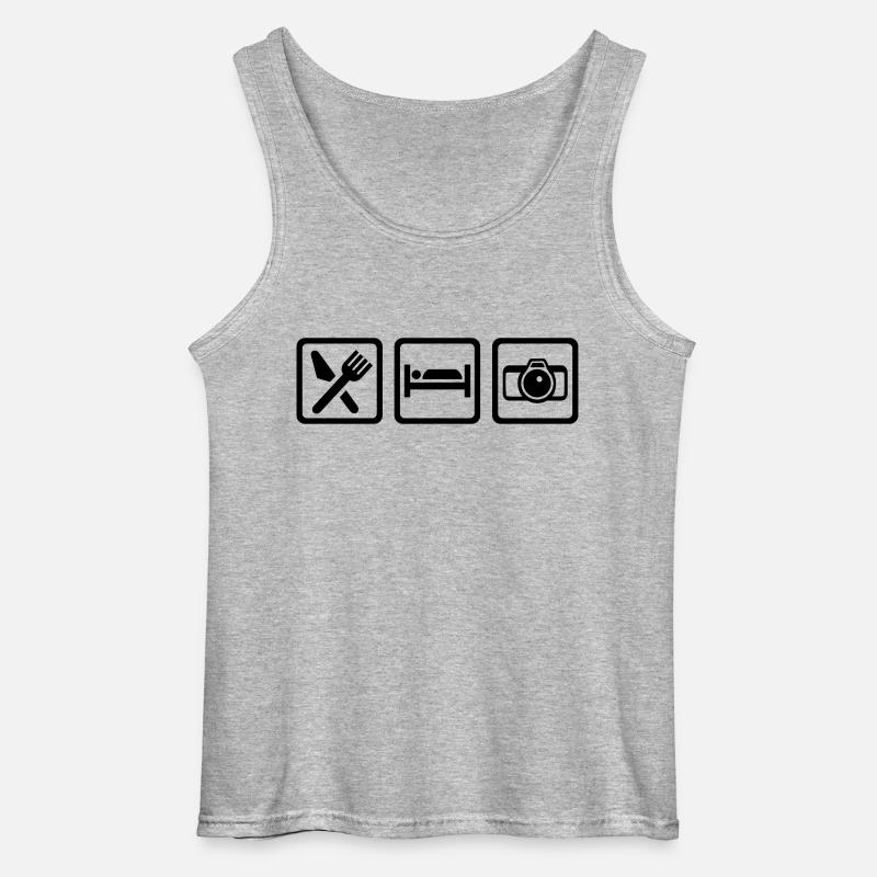 Fotograf - Gildan Männer Tank Top - Grau meliert