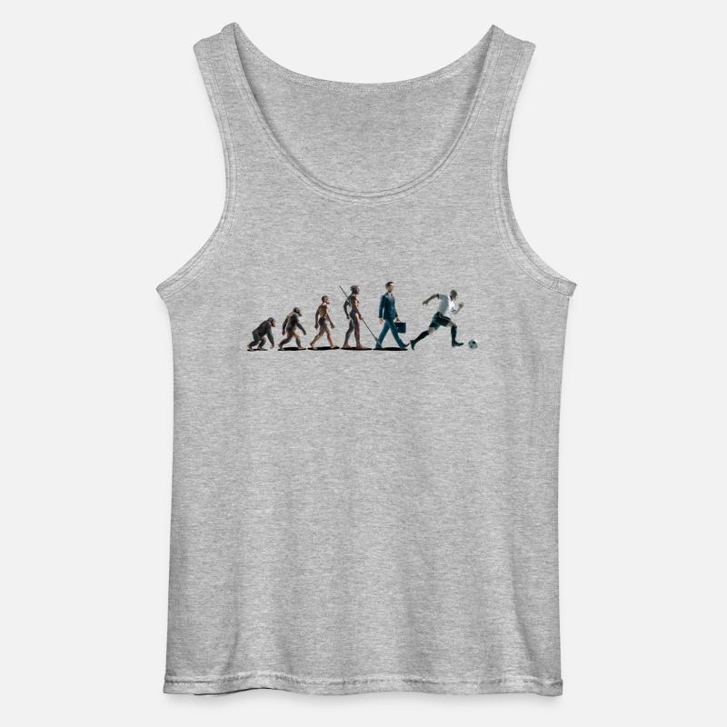Evolution Fussball Zeichenfläche 1 - Gildan Männer Tank Top - Grau meliert