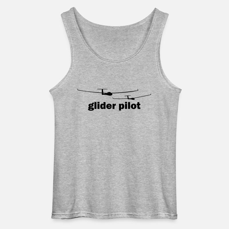 glider pilot - Gildan Männer Tank Top - Grau meliert