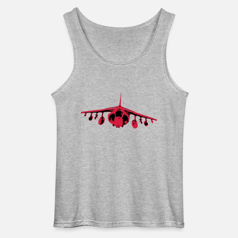 Harrier Vorder - Gildan Männer Tank Top - Grau meliert