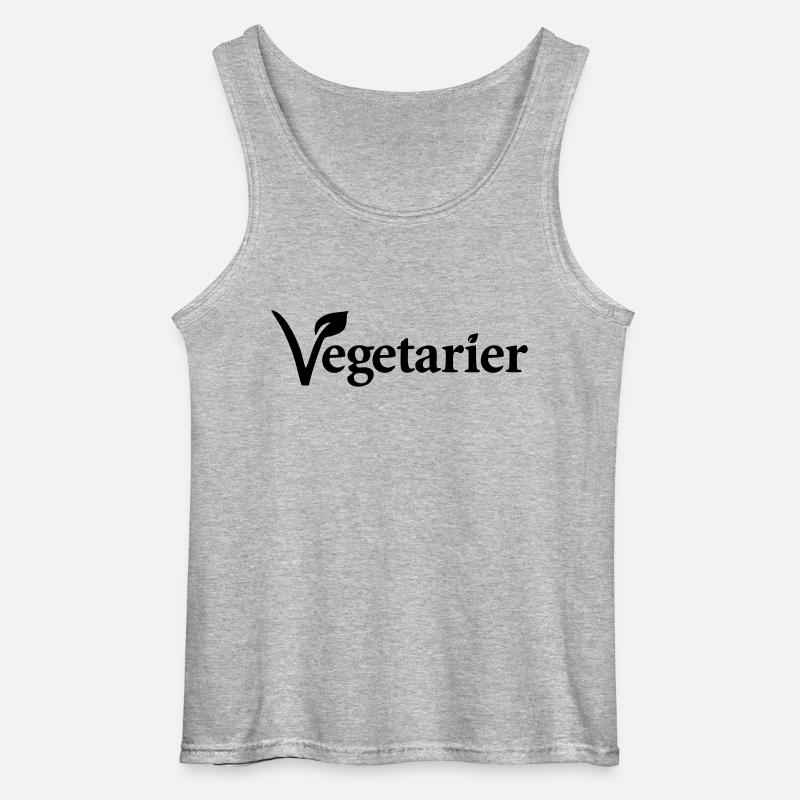 Vegetarier - Gildan Männer Tank Top - Grau meliert