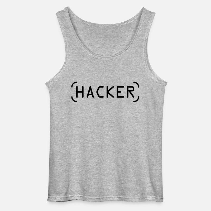 Hacker - Gildan Männer Tank Top - Grau meliert