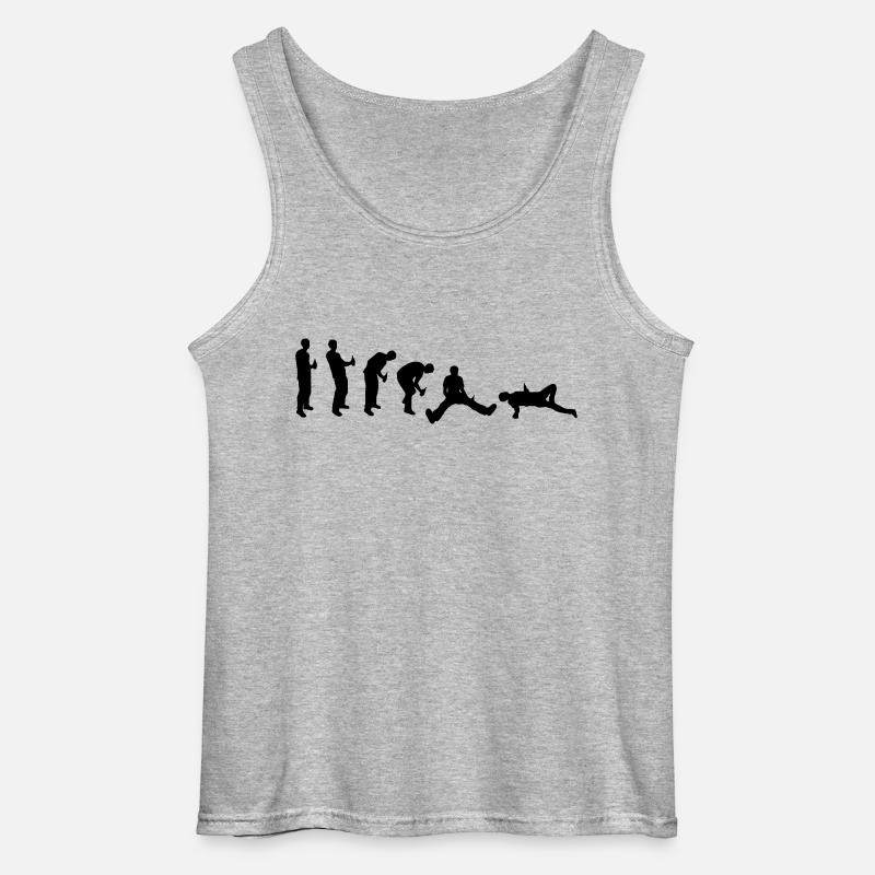 Drunk evolution - Gildan Men’s Tank Top - sports grey