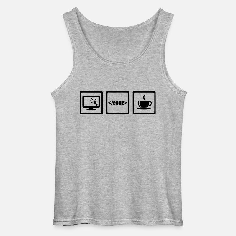 Programmierer - Gildan Männer Tank Top - Grau meliert