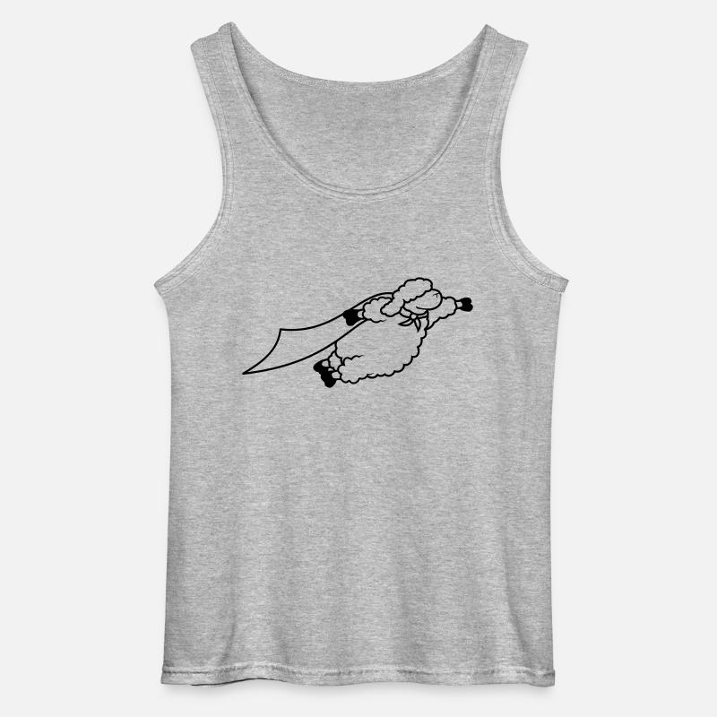Superheld Schaf lustig - Gildan Männer Tank Top - Grau meliert