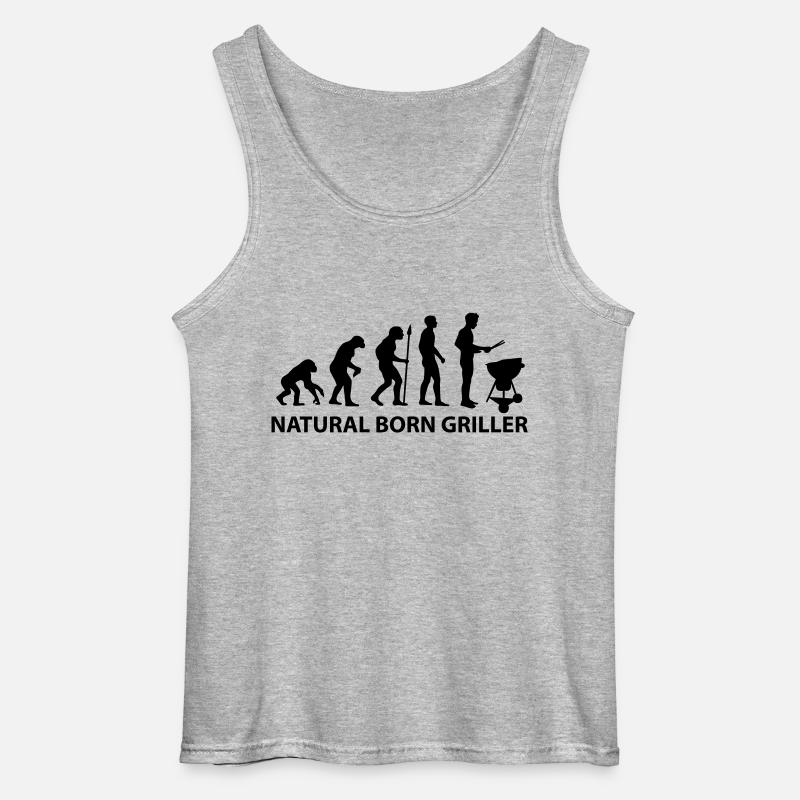 Grill Evolution - Gildan Männer Tank Top - Grau meliert