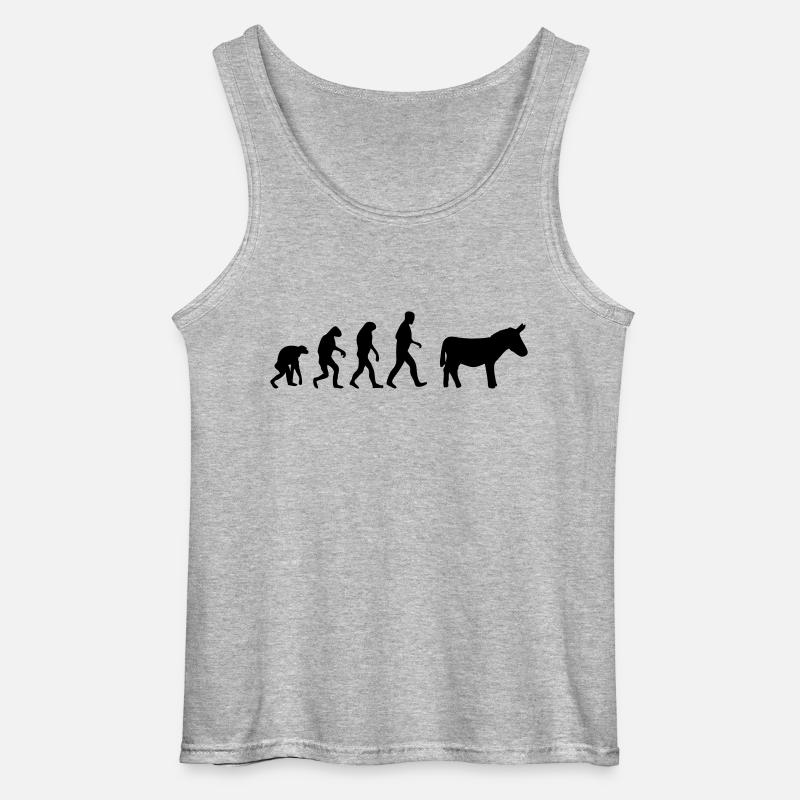 esel evolution - Gildan Männer Tank Top - Grau meliert