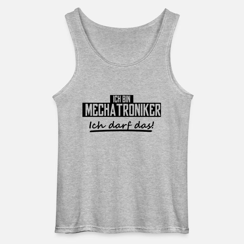 ich bin mechatroniker - Gildan Männer Tank Top - Grau meliert