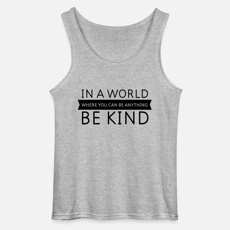 Be Kind - Slogan Design - Gildan Männer Tank Top - Grau meliert