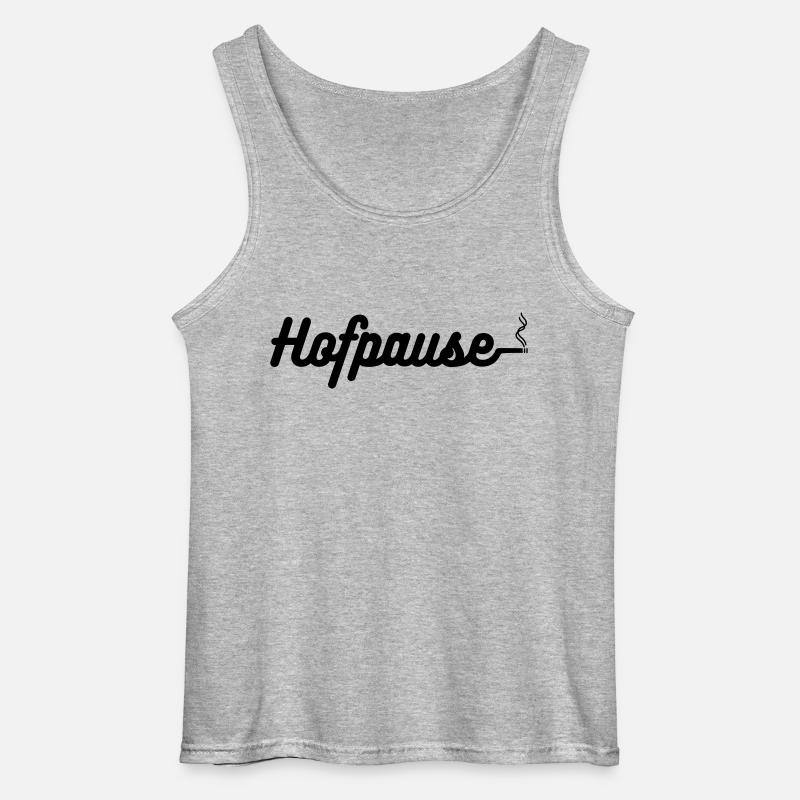 Pause Rauchen Hofpause Zigarette - Gildan Männer Tank Top - Grau meliert
