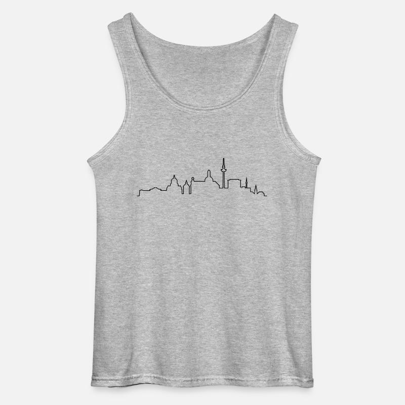 Skyline Mannheim - Gildan Männer Tank Top - Grau meliert