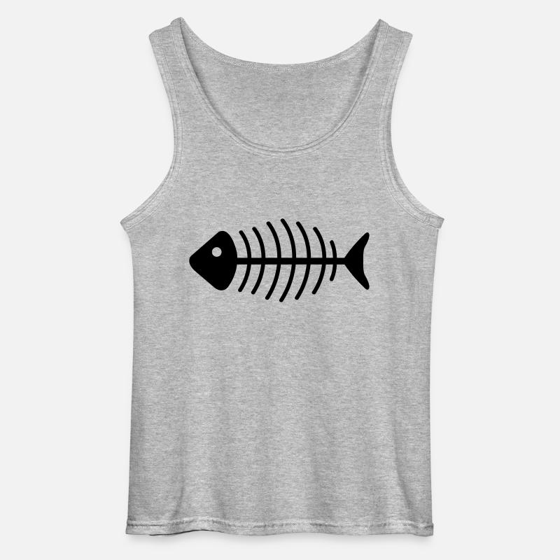 fischgrete - Gildan Männer Tank Top - Grau meliert