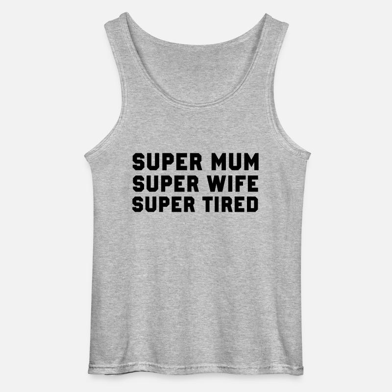 Super Mum - Gildan Männer Tank Top - Grau meliert