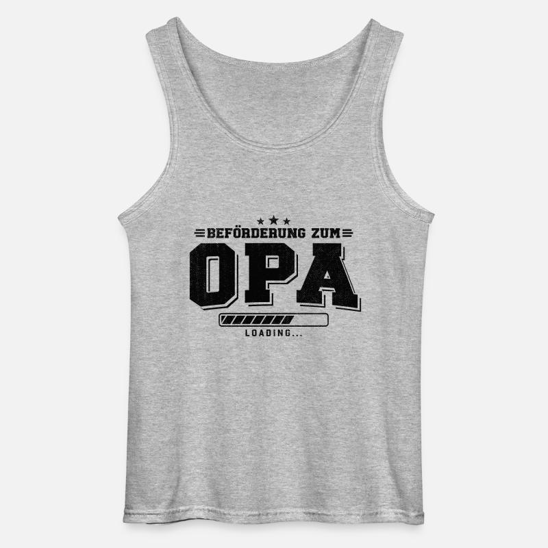 Beförderung zum Opa loading - Gildan Männer Tank Top - Grau meliert
