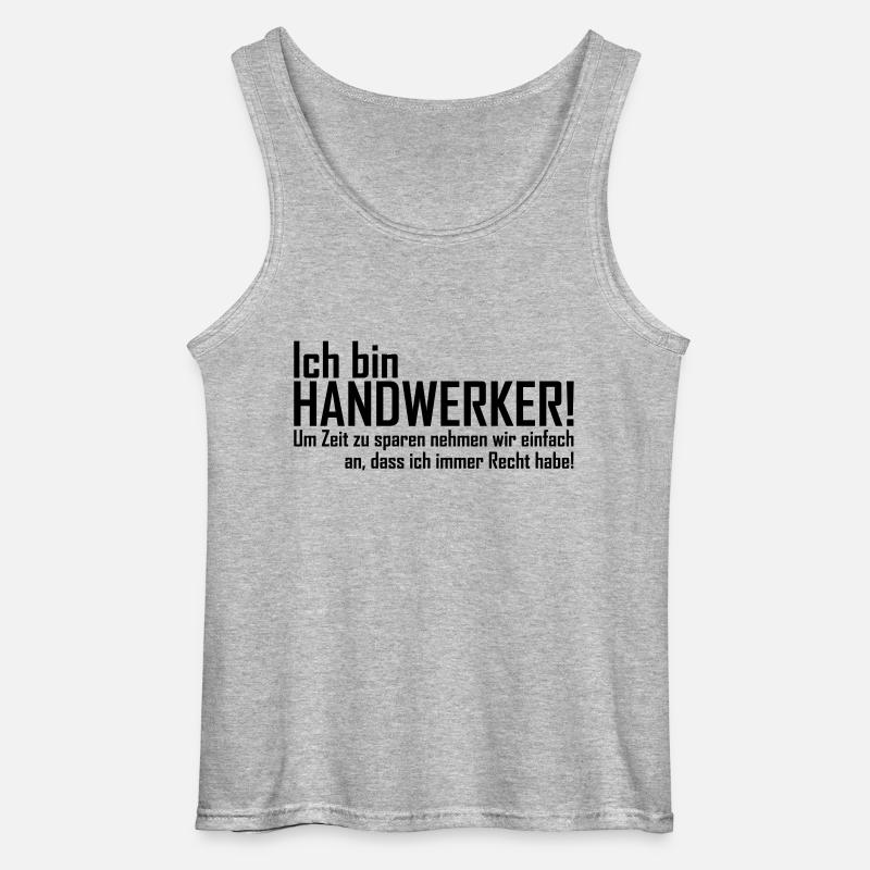 ich bin handwerker - Gildan Männer Tank Top - Grau meliert