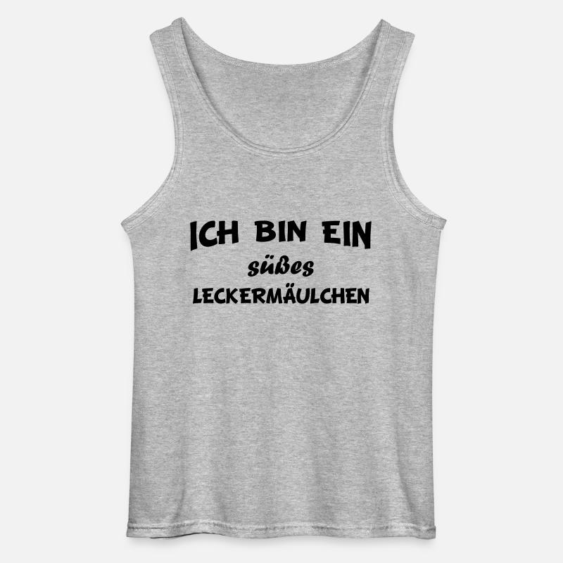 Ich süßes Leckermäulchen - Gildan Männer Tank Top - Grau meliert