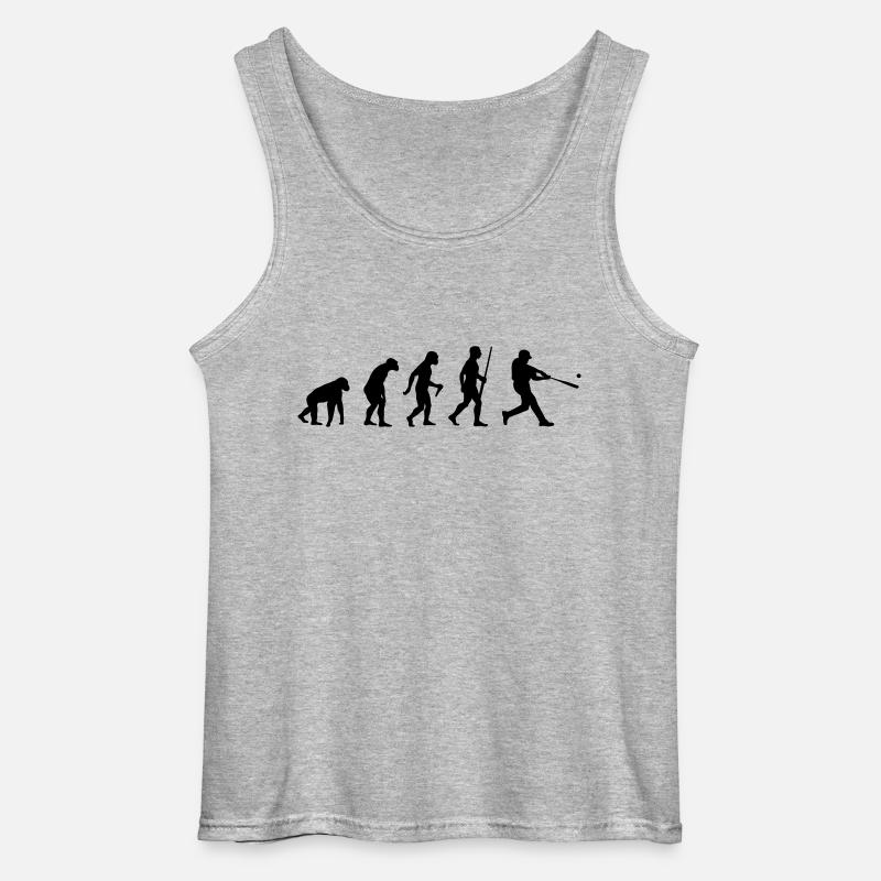Baseball Evolution - Gildan Männer Tank Top - Grau meliert