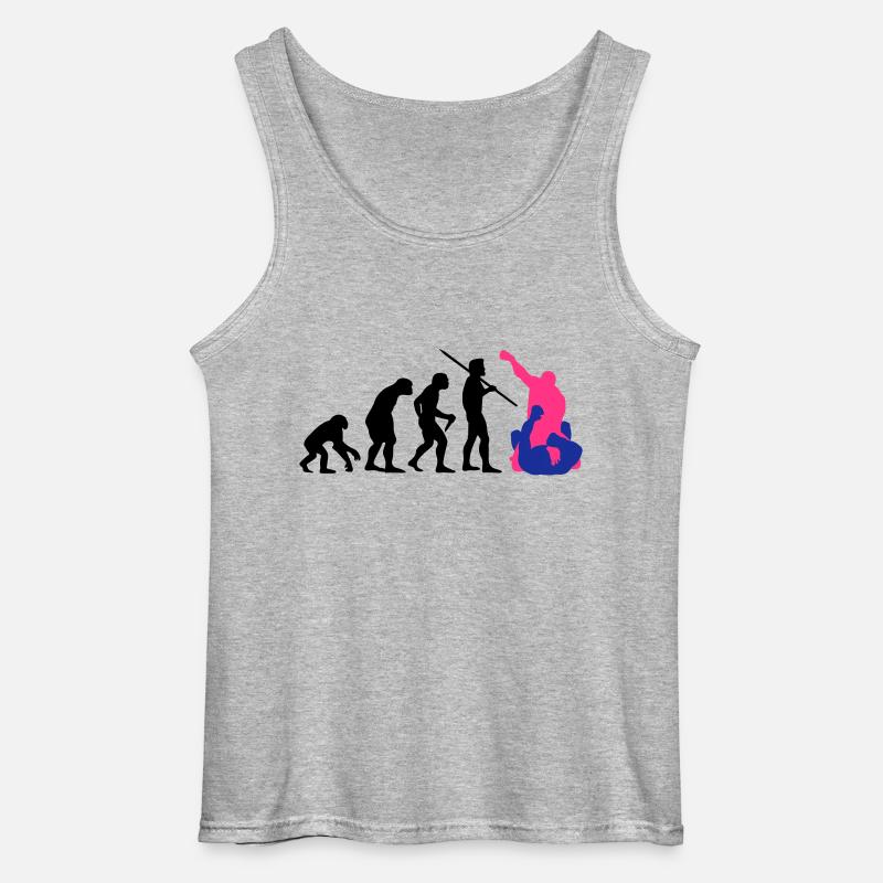 Evolution des Mannes - MMA - Gildan Männer Tank Top - Grau meliert