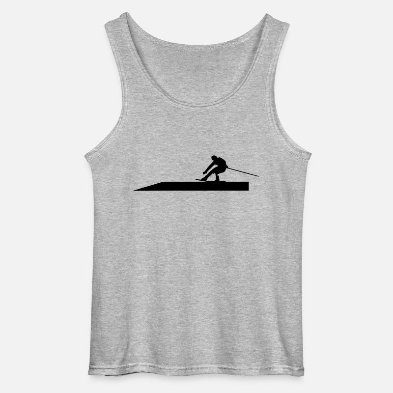 Wakeboarder/Wakeboard - Gildan Männer Tank Top - Grau meliert