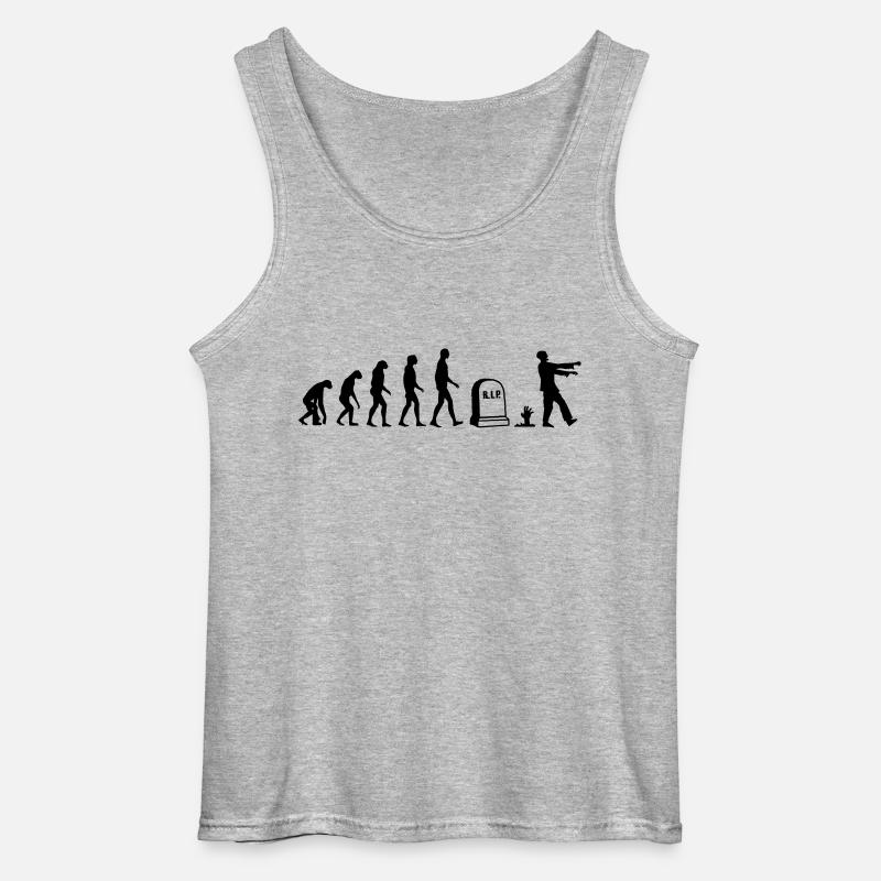 zombie evolution - Halloween - Kostüm - - Gildan Männer Tank Top - Grau meliert