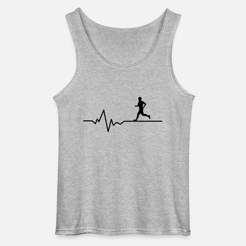 Jogger Puls - Gildan Männer Tank Top - Grau meliert