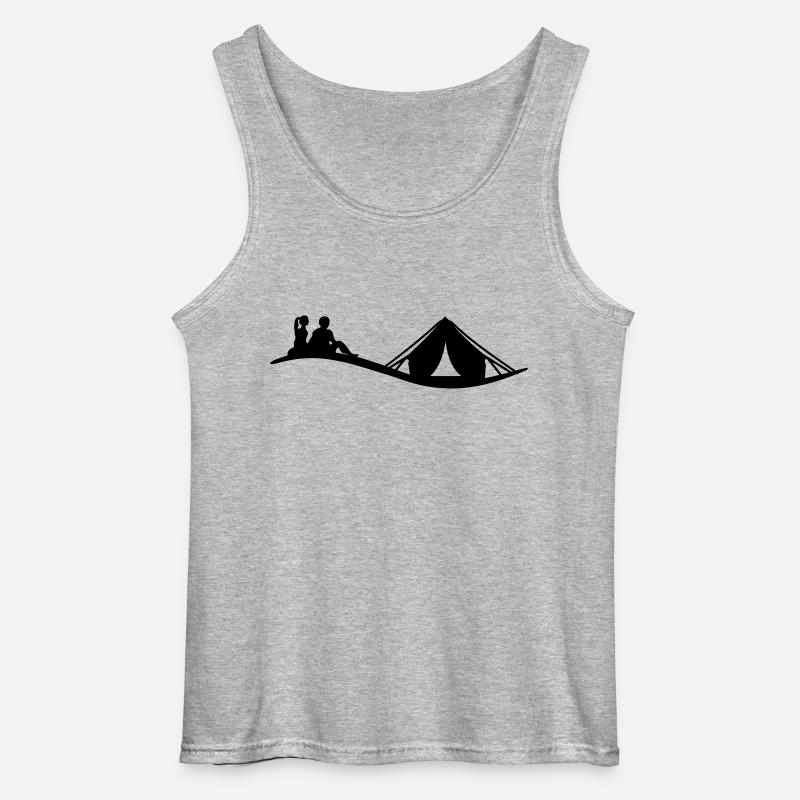 Freizeit - Camping - Gildan Männer Tank Top - Grau meliert